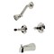 Kingston Brass Two-Handle Tub and Shower Faucet, Polished Nickel KB246AKL - alternate 1